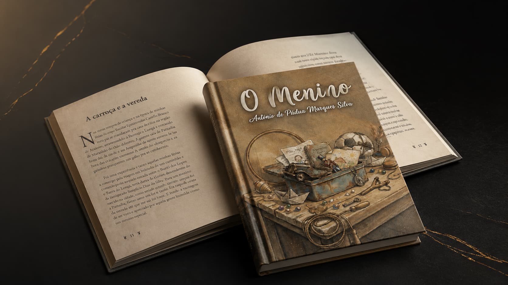 Livro O Menino — diagramação editorial Firmis