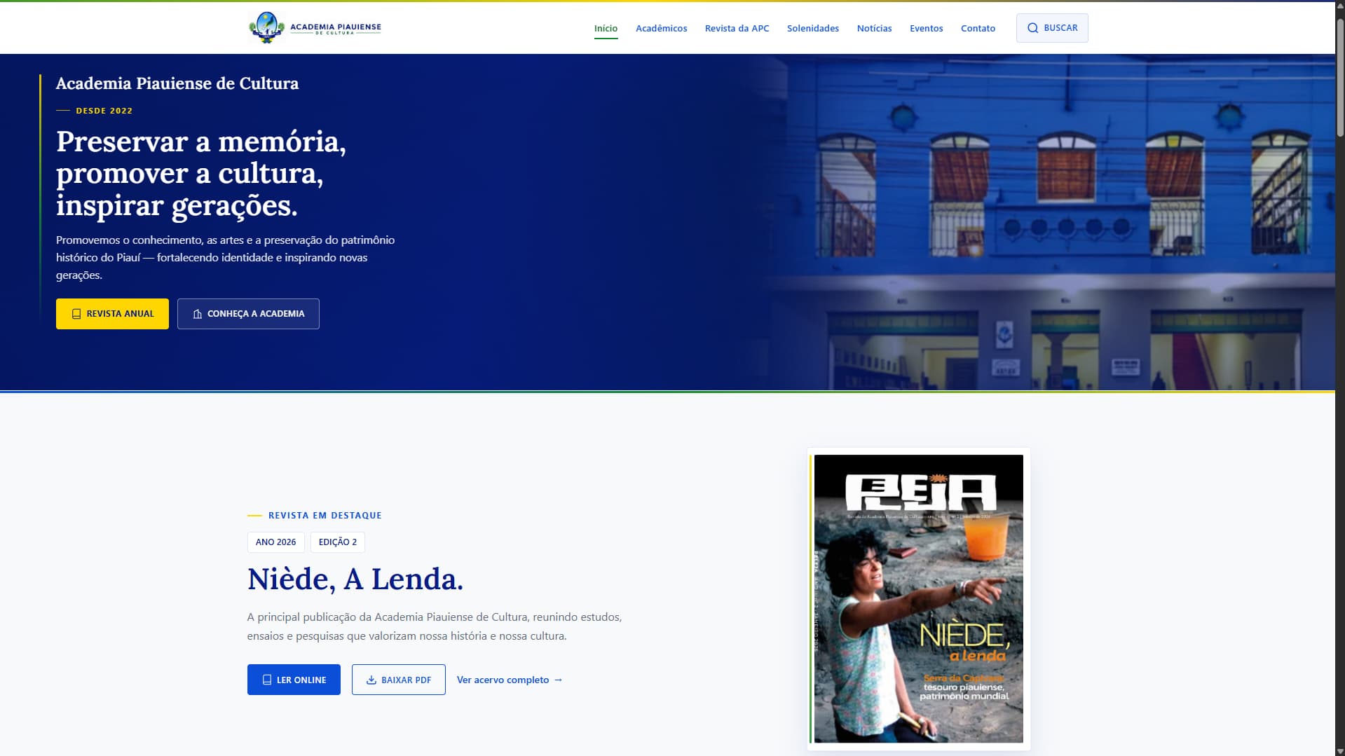 Portal Cultura Piauí — agenda e conteúdo cultural