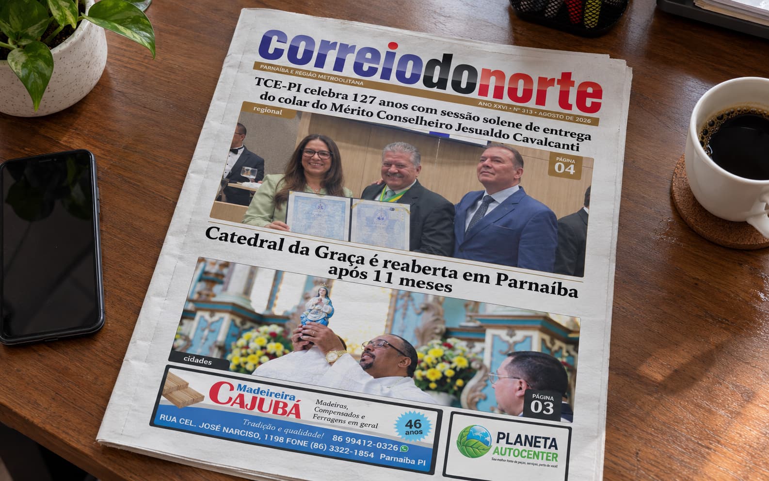 Diagramação editorial do jornal Correio do Norte