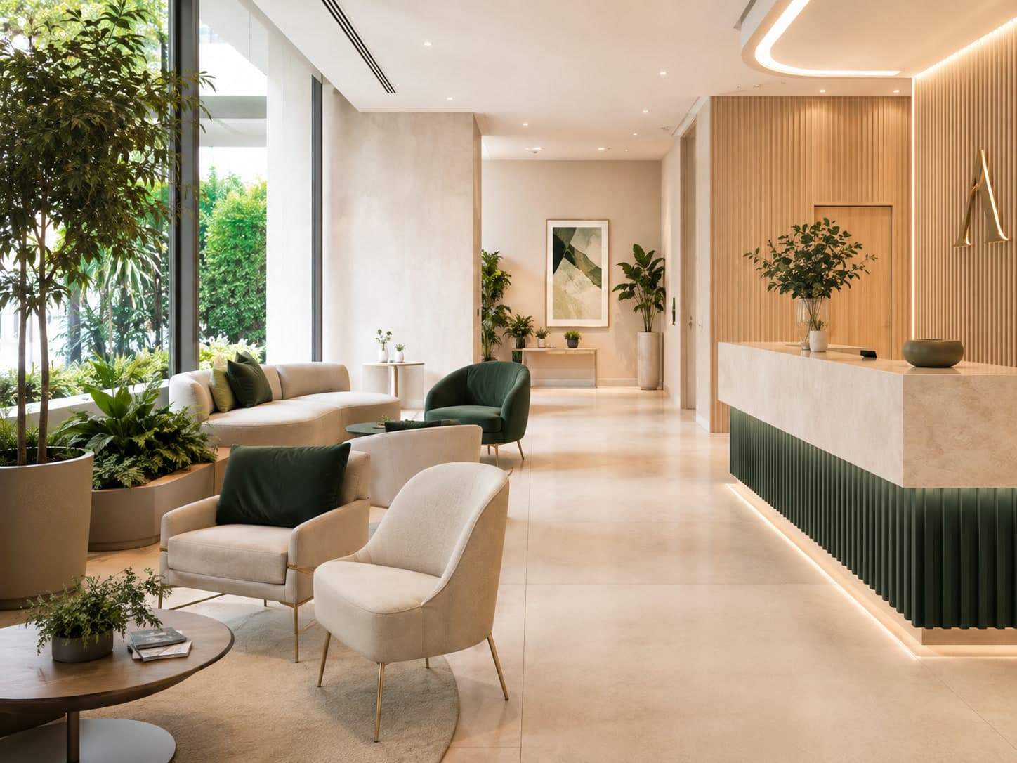 Ambiente acolhedor da Clínica Auriva com luz natural