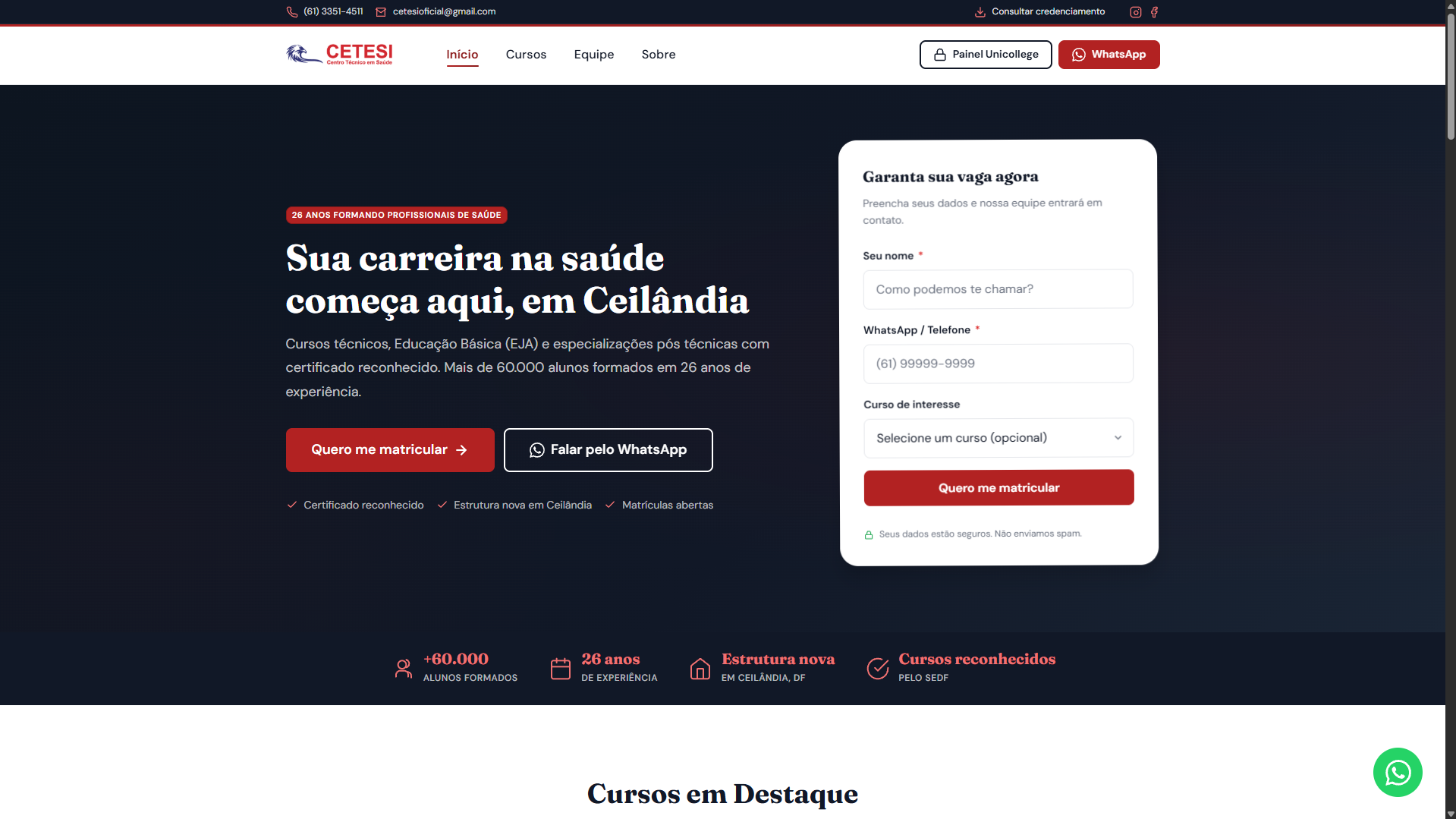 Capa do case CETESI